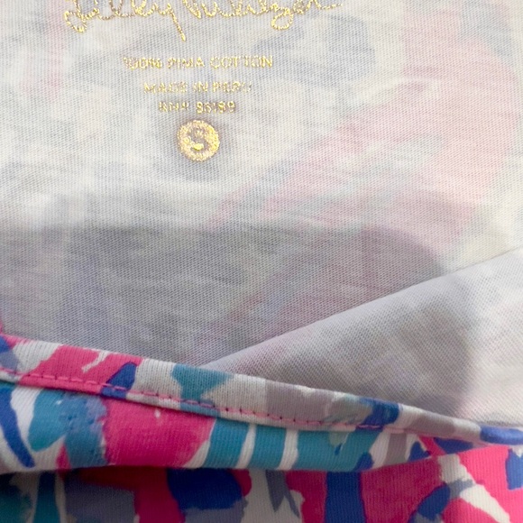 Lilly Pulitzer Marlowe Pink and Blue Sheath Midi Dress 100% cotton.  Size S - Picture 5 of 5